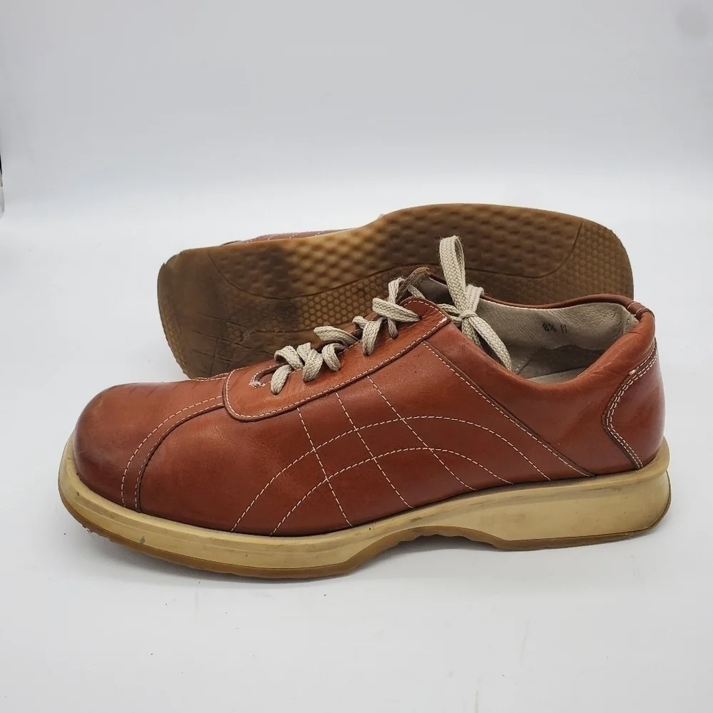 ALFANI Casual Men Leather Shoes Size 8.5M Made In Italy Brown